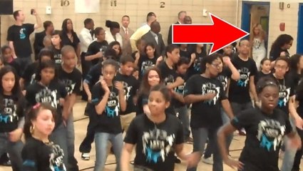 Ces lycéennes répétaient une chorégraphie quand une invitée surprise a enflammé la salle