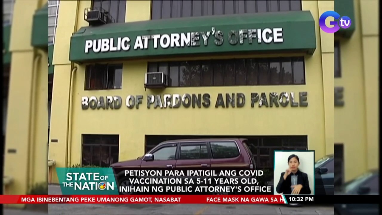 Petisyon para ipatigil ang COVID vaccination sa 5-11 years old, inihain ng PAO | SONA