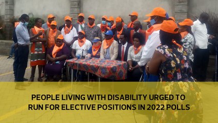 People living with disabilities urged to run for elective positions in 2022 polls