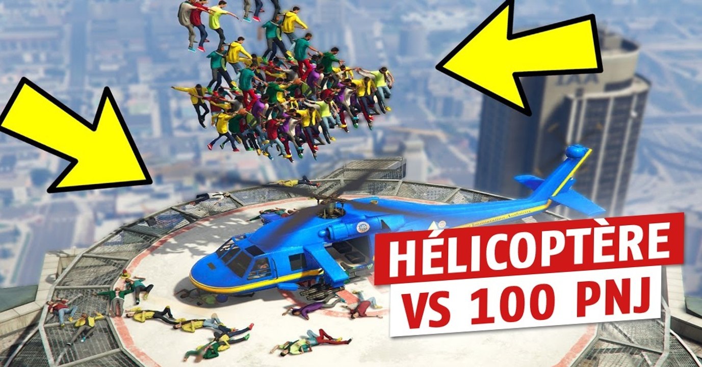GTA 5 : un hélicoptère peut-il survivre face à 100 PNJ ?