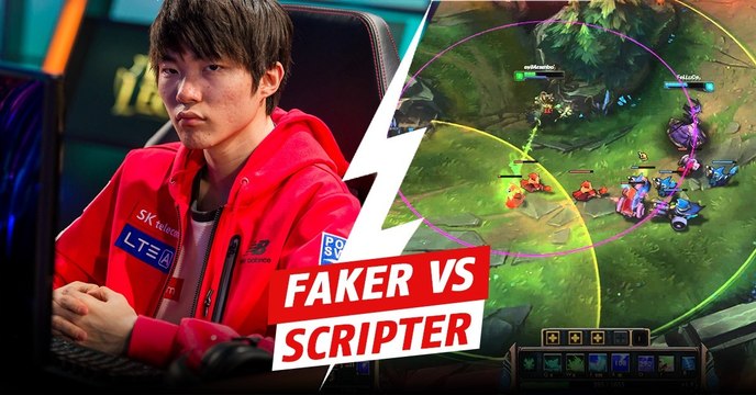 League of Legends : qui est le plus fort entre Faker et un scripter ?