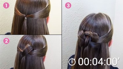 Cette coiffure inspiré d'un noeud celtique est très élégante. Et elle ne vous demandera que quelques minutes !