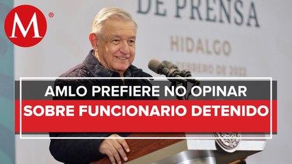 AMLO pide no politizar aprehensión del secretario de Seguridad de Aguascalientes