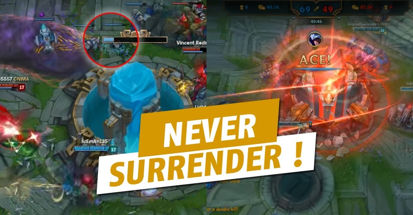League of Legends : encore une preuve qu'il ne faut jamais abandonner