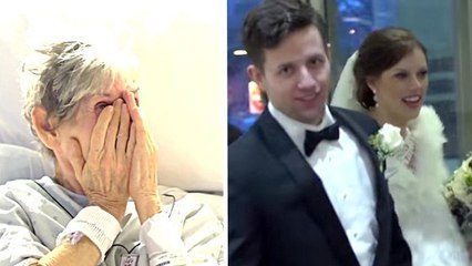 Une jeune mariée surprend sa grand-mère hospitalisée pendant la cérémonie