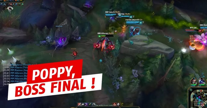 League of Legends : combien de temps faut-il pour tuer Poppy en 1v5 ?
