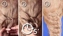 Cette tresse très originale se fait rapidement. La technique est super simple !