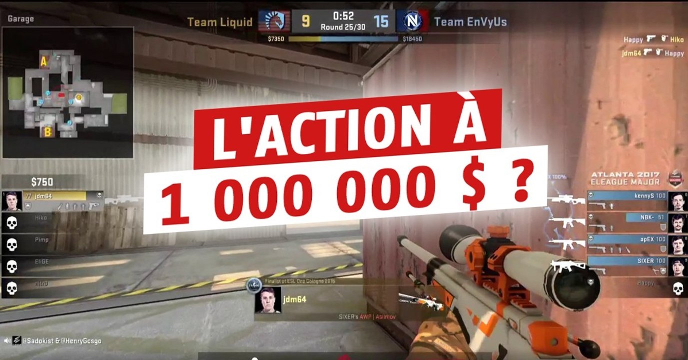 CS GO : l'américain jdm64 réalise l'action de l'année contre les français de EnVyUs à l'ELEAGUE Major