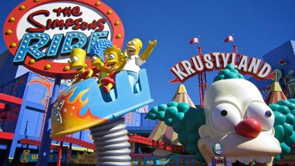 Le parc d'attractions des Simpson vient d'ouvrir ses portes !