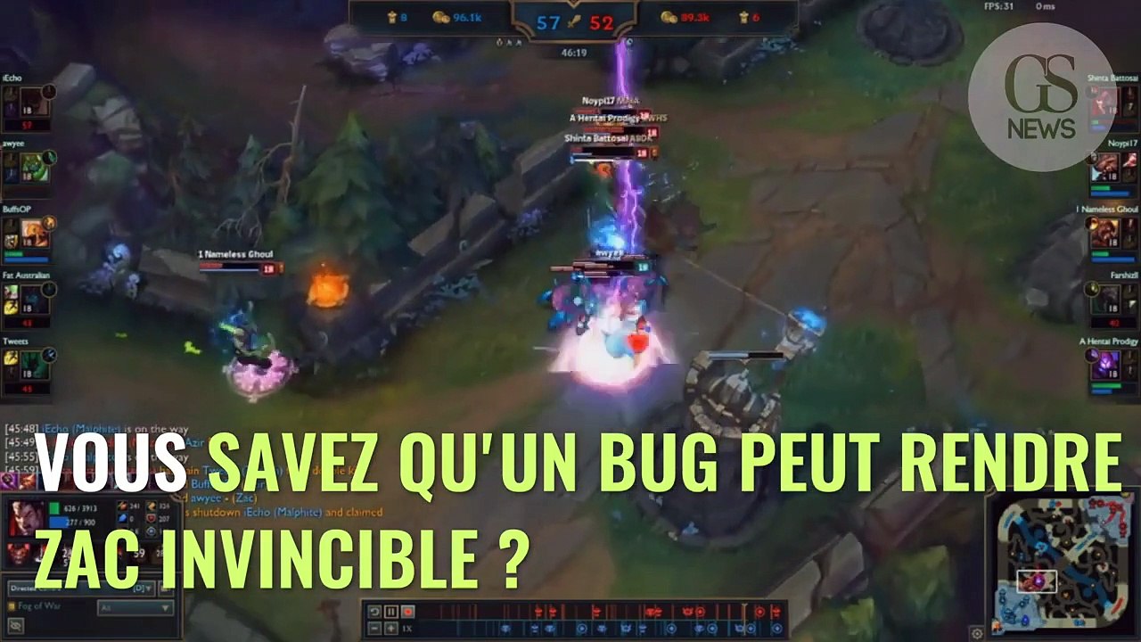 League of Legends : un nouveau bug rend Zac complètement invincible