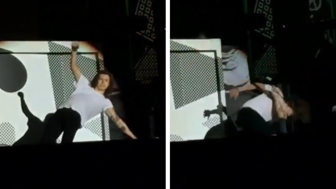 Harry Styles fait une chute mémorable sur scène