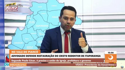 Com rachaduras, advogado defende restauração da imagem do Cristo Redentor de Itaporanga