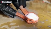 Scraping a living: salt offers women lifeline in Yemen