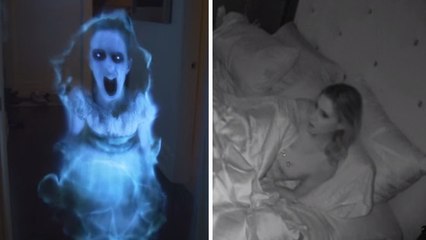 Son petit-ami l'effraye en pleine nuit avec un hologramme de fantôme