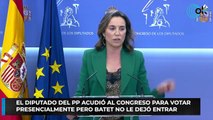 El diputado del PP acudió al Congreso para votar presencialmente pero Batet no le dejó entrar