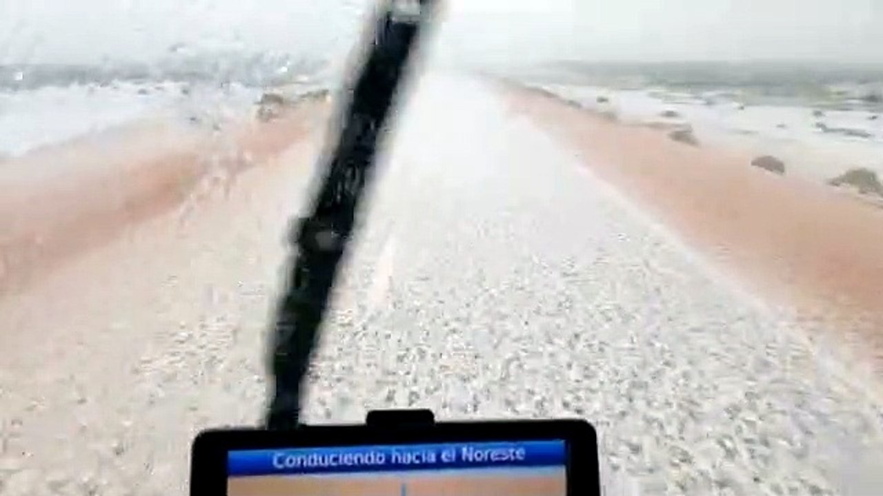 Fuerte temporal en El Sosneado