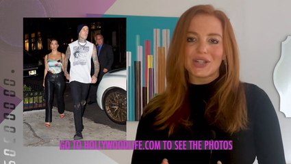 Kourtney Kardashian Rocks Sexy Redlingerie & Plays With Travis Barker’s Lipin Hot Photos