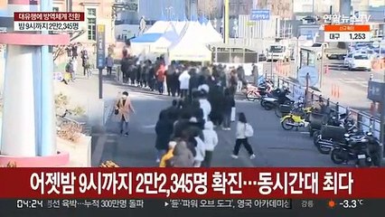 연일 확진 '최다'…어젯밤 9시 이미 2만2,345명