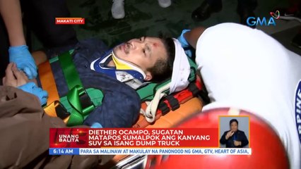 Diether Ocampo, sugatan matapos maaksidente sa Makati | UB