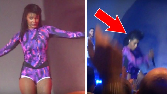 Shy'm : sa chute en plein concert en voulant sauter dans le public à Bercy