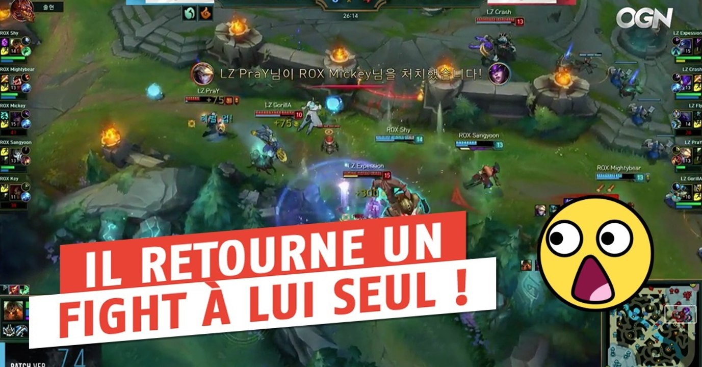 League of Legends : cet ADC coréen sauve un teamfight tout seul dans une game pro
