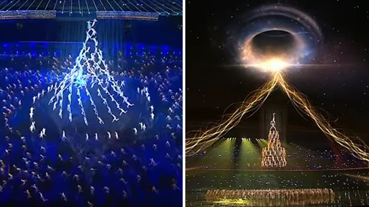 Ces danseurs forment le plus beau sapin de Noël du monde