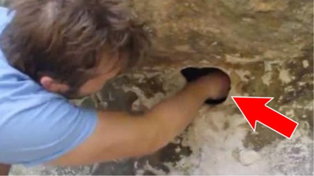 Il plonge la main dans un trou et en ressort des centaines d'araignées