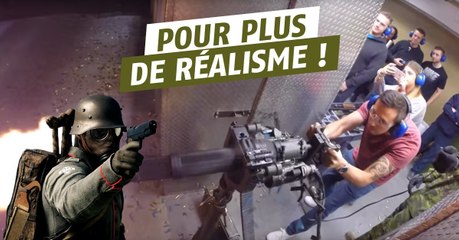 Il teste toutes les armes des jeux Battlefield en vrai