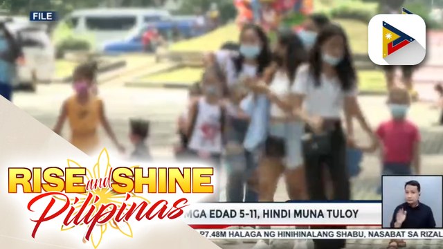 Pagbabakuna sa mga edad 5-11, hindi muna tuloy at iuurong na sa February 7; DOH, muling iginiit na mahalaga ang pagbabakuna sa mga edad 5-11