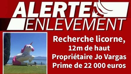 Une licorne de 12 mètres, est portée disparue en Suisse
