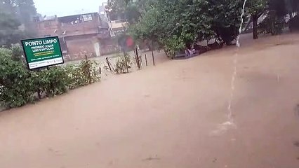 Скачать видео: Homem se abriga em sofá durante enxurrada em Belo Horizonte