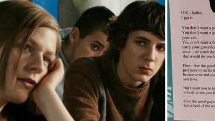 Déçu par ses anciennes relations, il envoie un message à toutes les filles qui l'ont rejeté