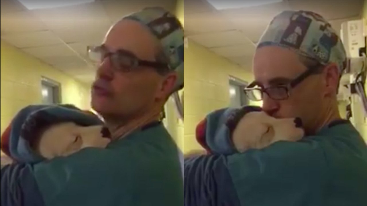 Ce vétérinaire a entendu ce chien pleurer, ce qu'il a fait a fait le tour du web