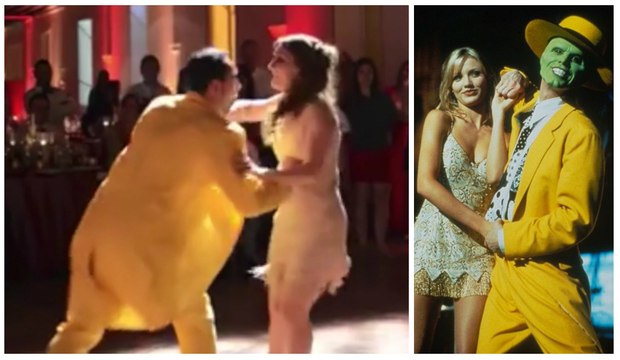 Pour l'ouverture de bal de leur mariage, ce couple reproduit la chorégraphie du film The Mask !