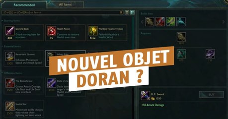 League of Legends : Riot pense à intégrer un tout nouvel objet Doran pour varier l'early game