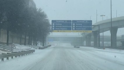 Winter storm creates travel nightmares from freeways to runways