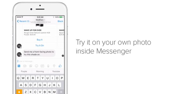 On peut désormais acheter du rouge à lèvres directement sur Facebook Messenger !