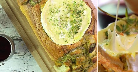 Recette pain surprise maison au camembert : la version fondante au pesto