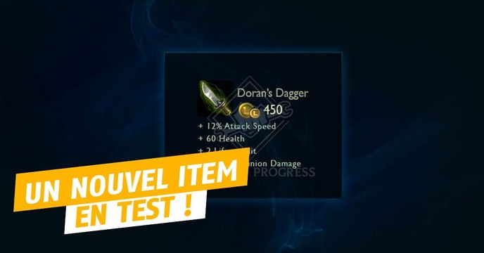 League of Legends : découvrez la dague de Doran, le nouvel item de départ