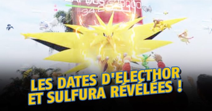 Pokémon Go : on sait quand arriveront Sulfura et Electhor dans les raids légendaires