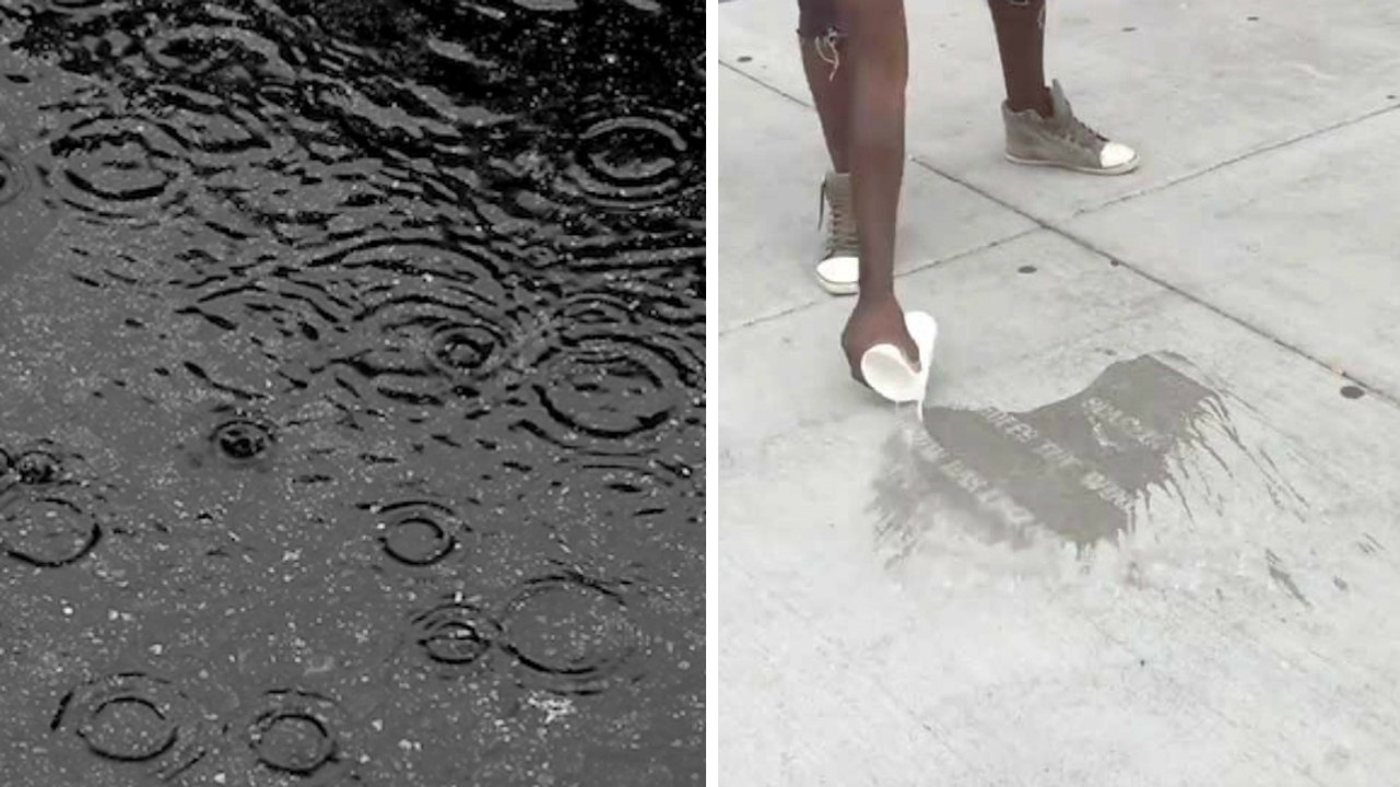 "Raining Poetry" : quand la pluie fait naître de la poésie sur les trottoirs de Boston aux Etats-Unis