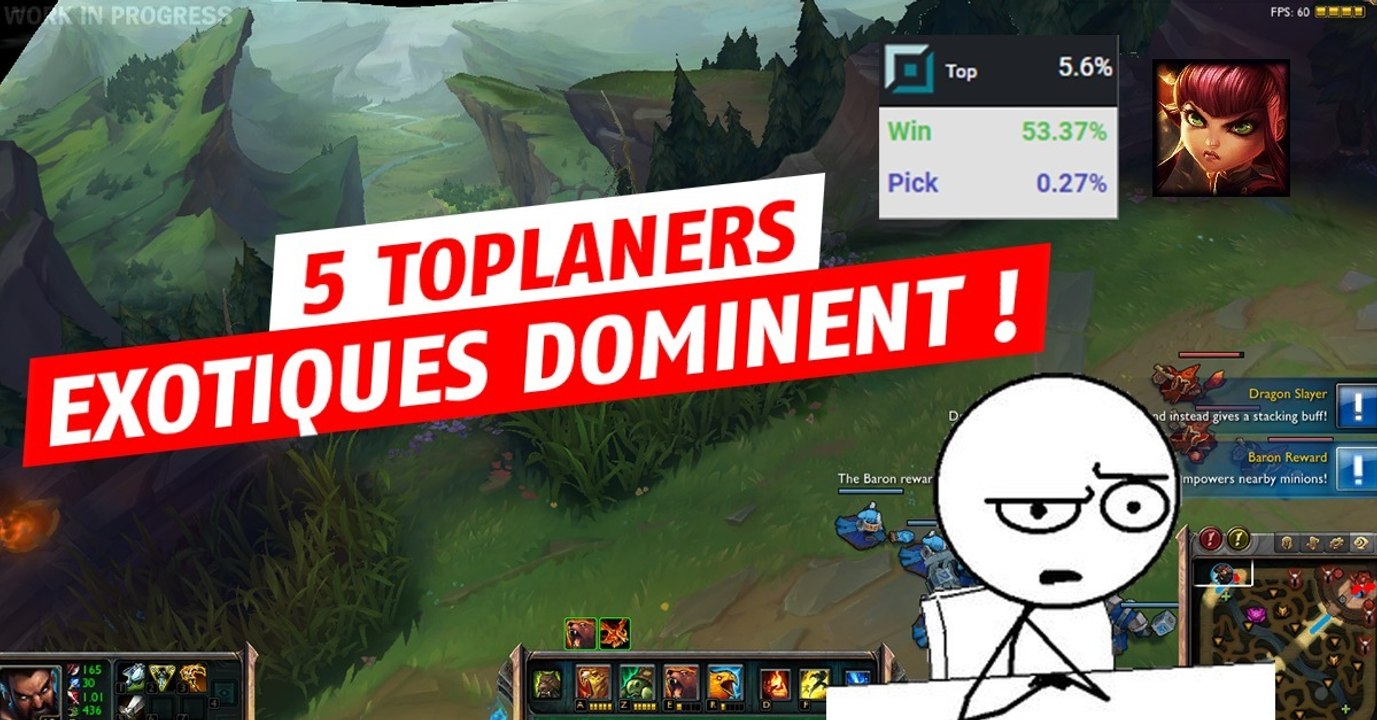 League of Legends : plusieurs champions exotiques dominent le winrate sur la toplane