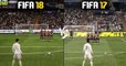 FIFA 18 : le gameplay comparé avec FIFA 17