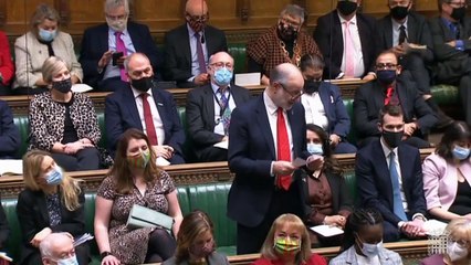 Boris Johnson is challenged by Labour MP Fabian Hamilton on photo appearing to show him with alcohol during lockdown