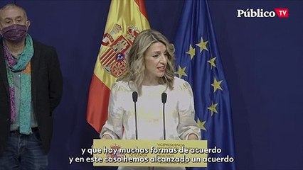 Yolanda Díaz pacta con los sindicatos subir el salario mínimo a 1.000 euros