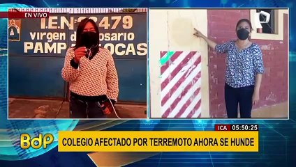 Ica: Denuncian que colegio afectado por sismo del 2007 se hunde