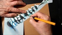 Drawing Christmas Tree - How to Draw 3D Snowy Pine Illusion - 3D Trick Art