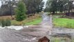 Lake Canobolas overflows on Tuesday