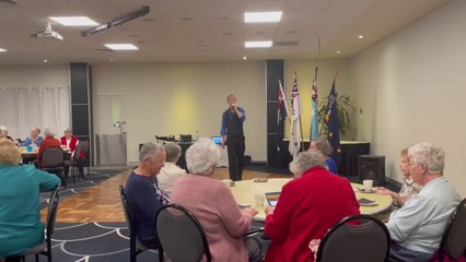 Funeral director Ray Leon sings for Golden Oldies