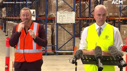 Queensland press conference interrupted by evacuation drill | January 21, 2022 | ACM